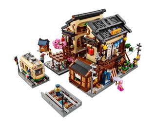 Lego Edificio Giapponese con Minifigure