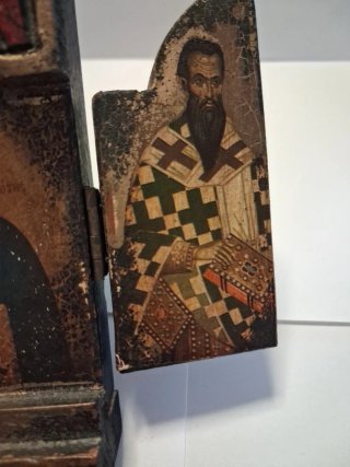 Icono Ortodoxo Tríptico Jesús Santos