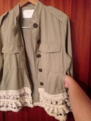 Chaqueta Zara militar verde M