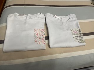 Lote 2 Camisetas Blancas Carmencita Talla 5