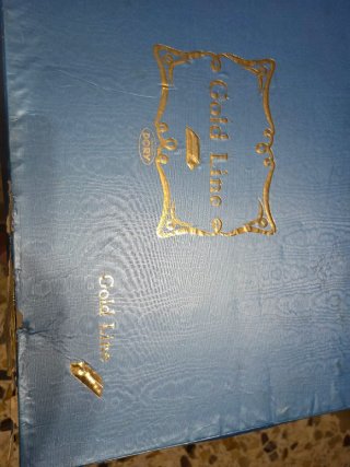 Completo Lenzuola Seta Azzurro Oro