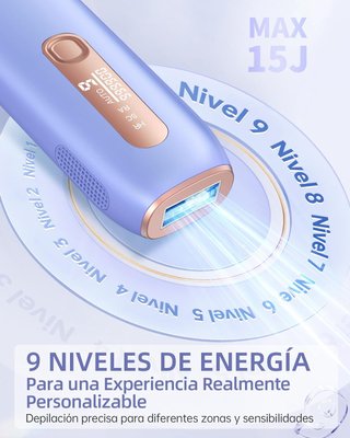 Depiladora Luz Pulsada IPL Morado/Dorado