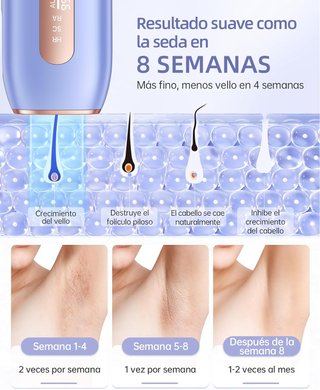 Depiladora Luz Pulsada IPL Morado/Dorado
