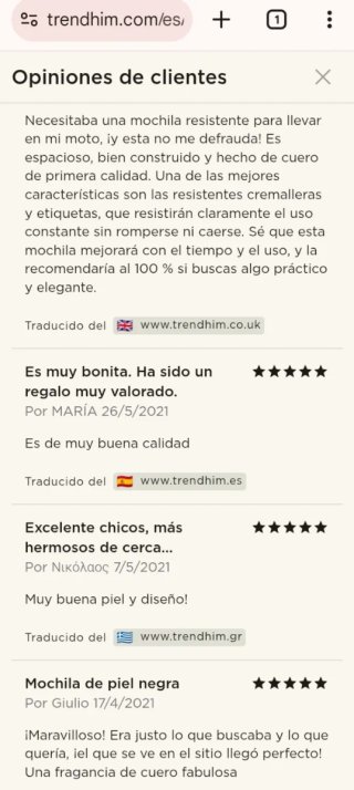 Mochila negra de cuero auténtico