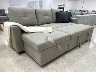Sofá cama chaise longue con arcón