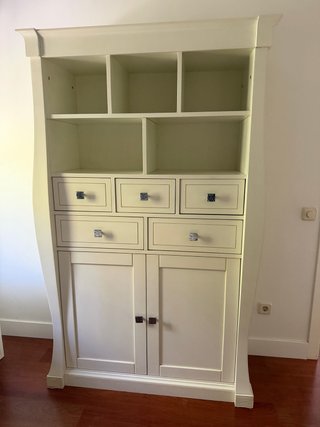 Librería Mueble Madera Blanco