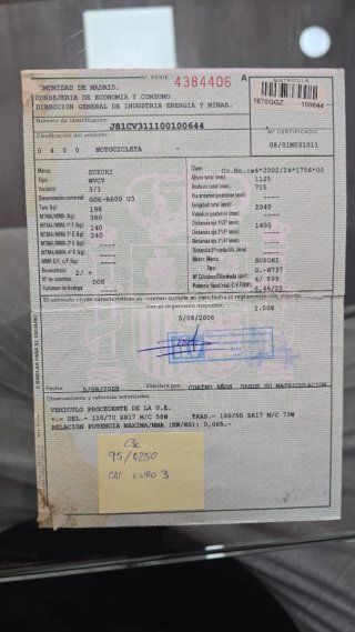 Suzuki GSXR 600 2008 A2 41000km