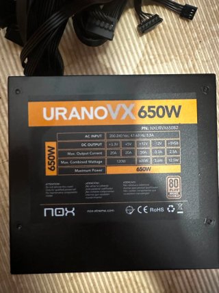 Fuente Alimentación NOX Urano VX 650W 80 Plus
