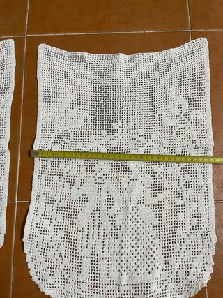 Paños Crochet Sofá Blanco