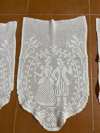 Paños Crochet Sofá Blanco