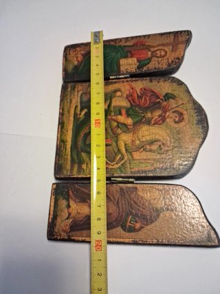 Icono Tríptico Madera