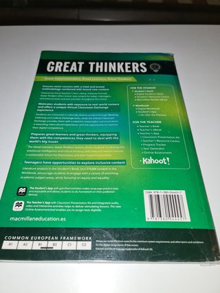 Libro Great Thinkers B1+ Students Book 97813800444