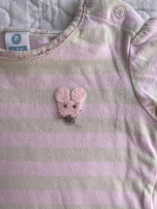 Conjunto bebé: Peto y camiseta rayas