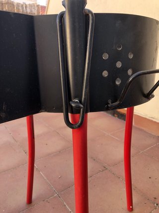 Barbacoa de carbón regulable + soporte paellera