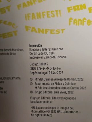 Física Y Química 3° ESO EDELVIVES FANFEST
