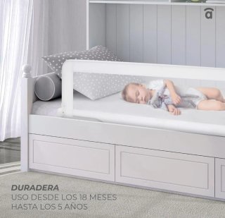 ASALVO 2 en 1 Barrera de cama 150 x 58 cm Abatible