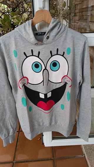 Sudadera Gris Bob Esponja