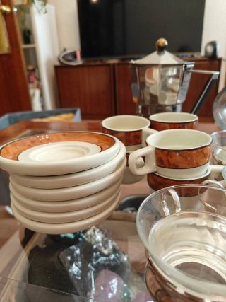 Juego café y menaje cristal