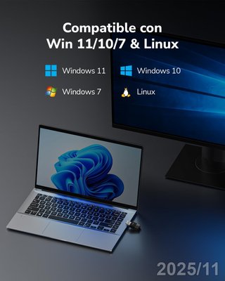CUDY Adaptador Wifi 6 USB AX900 600Mbps 2.4/5GHz