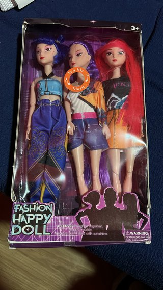Set 3 Muñecas Fashion Happy Doll Musicales K POP