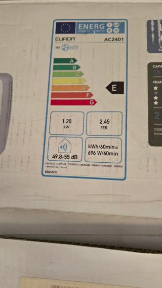 Aire Acondicionado Split Móvil Eurom AC2401