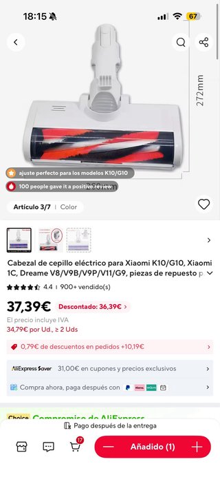 Cabezal aspiradora Xiaomi