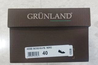 Scarpe sportive Grunland nere con lacci bianchi