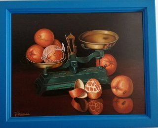 Pintura Mixta Naranjas Óleo/Acrílico