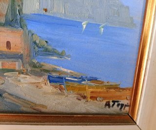 Quadro dipinto a mano ad olio su tavola firmato