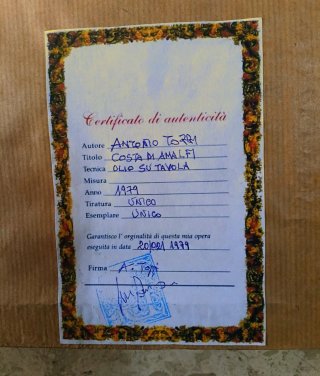 Quadro dipinto a mano ad olio su tavola firmato