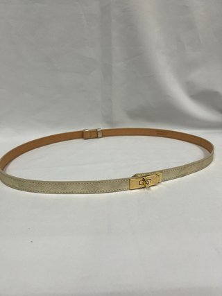 Cintura vera pelle oro misura regolabile