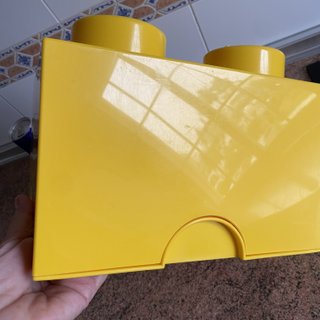 Caja Almacenaje LEGO 4 espigas Amarilla
