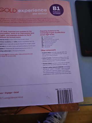 Libro Inglés Gold Experience B1 Workbook 2nd Ed