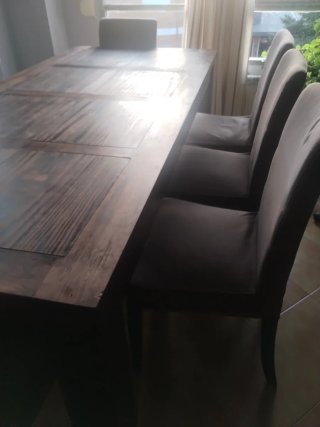 Mesa de comedor y sillas Madera