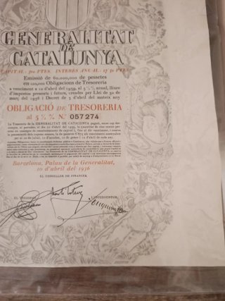 Acción Tesorería Generalitat Catalunya 1936