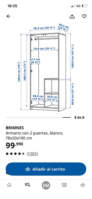 Armario dos puertas IKEA