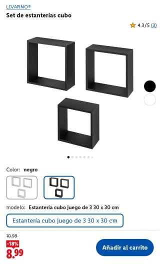 Set Estanterías Cubo Livarno Home