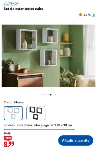 Set Estanterías Cubo Livarno Home