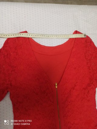 Vestido rojo encaje ajustado