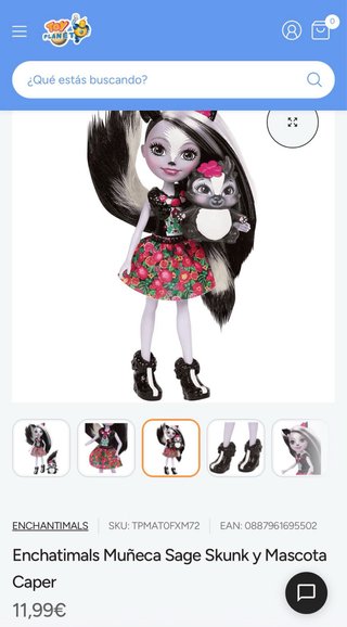 Muñeca Enchantimals Mofeta