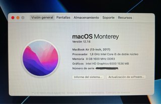 MacBook Air 13 2017 Plata
