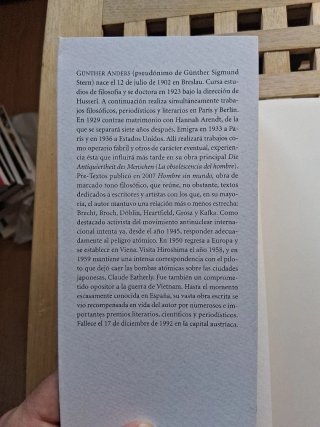 La obsolescencia del hombre.