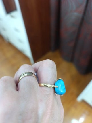 Anillo Oro 18k con Turquesa
