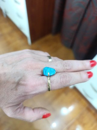 Anillo Oro 18k con Turquesa