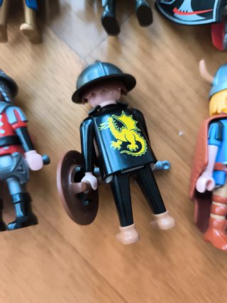 Playmobil Lote medieval: dragón, perro y figuras