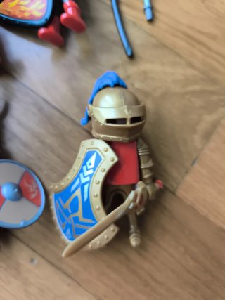 Playmobil Lote medieval: dragón, perro y figuras