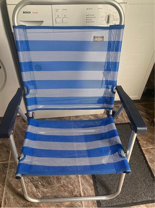 Silla Plegable Aktive Rayas Azul/Blanco
