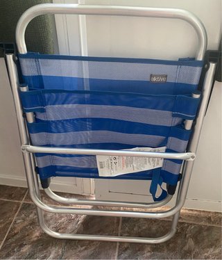 Silla Plegable Aktive Rayas Azul/Blanco
