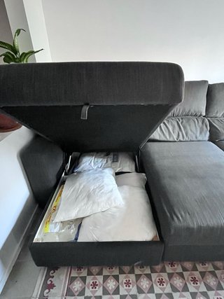 Sofá cama modular gris Ikea Ekilstuna