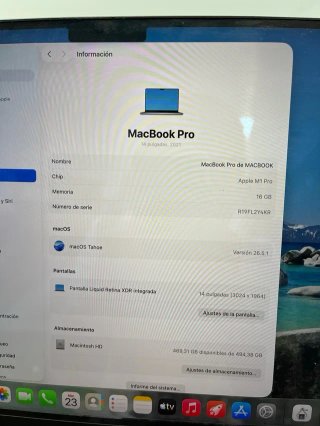 apple MacBook Pro m1 pro Plata#L2Y4KR